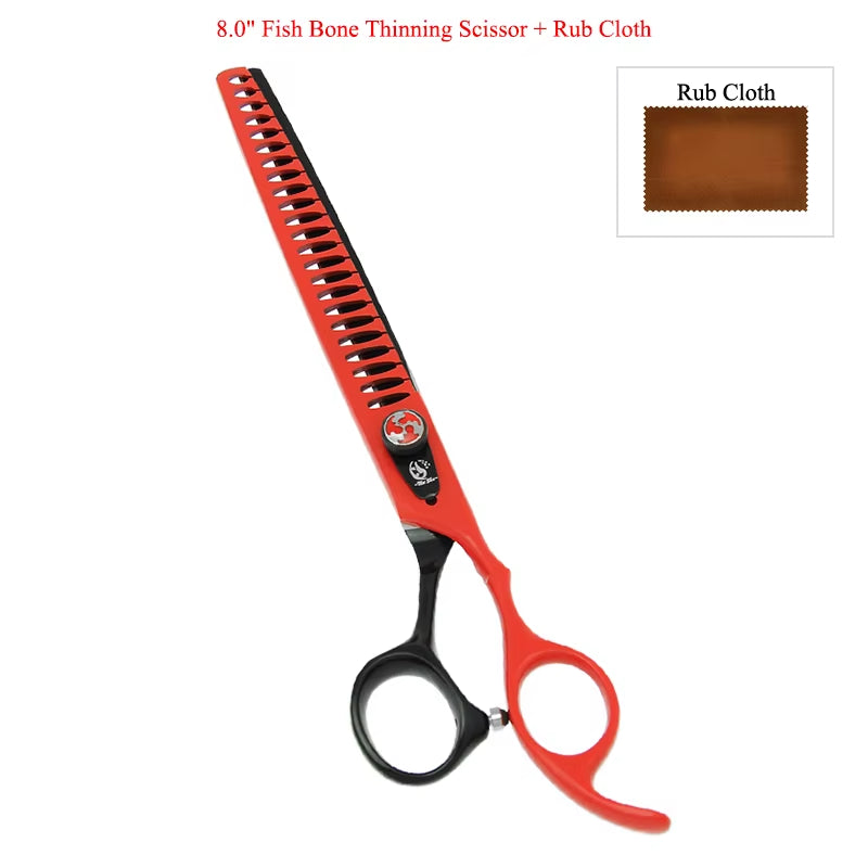8 Inch  Professional Pet Dog Grooming Scissors Animals Thinning Shears Japan Steel Puppy Cat Haircut Styling Tool B0059A