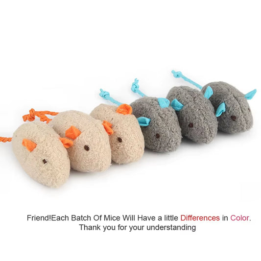 6Pcs Mix Pet Toy Catnip Mice Cats Toys Fun Plush Mouse Cat Toy for Kitten