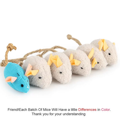 6Pcs Mix Pet Toy Catnip Mice Cats Toys Fun Plush Mouse Cat Toy for Kitten