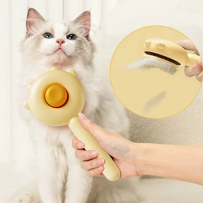 Pet Comb One-Key Hair Removal Cleaning Brush Magic Massage Grooming Needle Scratcher for Cat Dog Cleaning Care Supplies