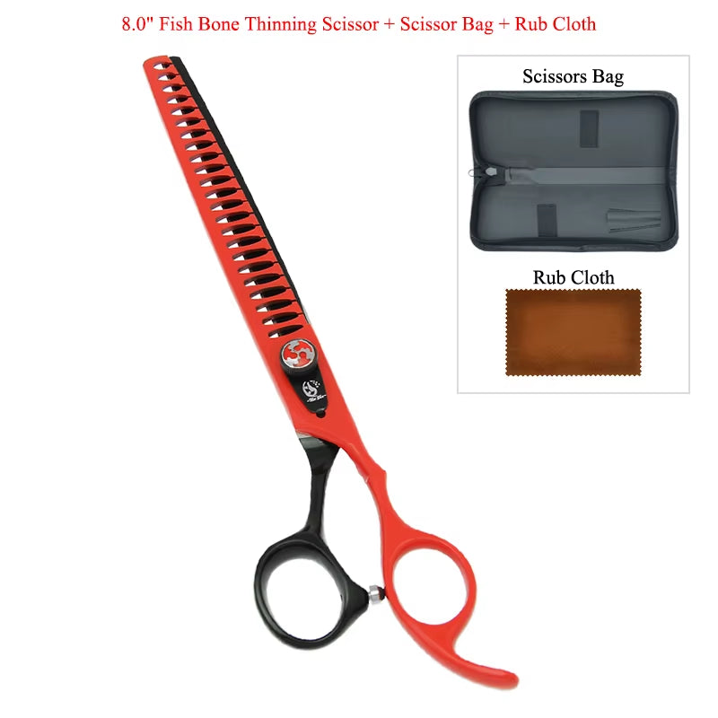 8 Inch  Professional Pet Dog Grooming Scissors Animals Thinning Shears Japan Steel Puppy Cat Haircut Styling Tool B0059A