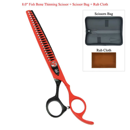 8 Inch  Professional Pet Dog Grooming Scissors Animals Thinning Shears Japan Steel Puppy Cat Haircut Styling Tool B0059A