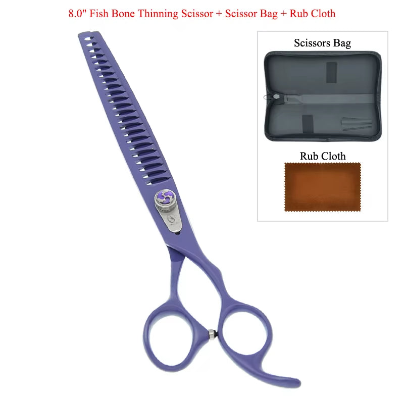 8 Inch  Professional Pet Dog Grooming Scissors Animals Thinning Shears Japan Steel Puppy Cat Haircut Styling Tool B0059A