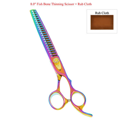8 Inch  Professional Pet Dog Grooming Scissors Animals Thinning Shears Japan Steel Puppy Cat Haircut Styling Tool B0059A
