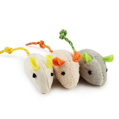 6Pcs Mix Pet Toy Catnip Mice Cats Toys Fun Plush Mouse Cat Toy for Kitten