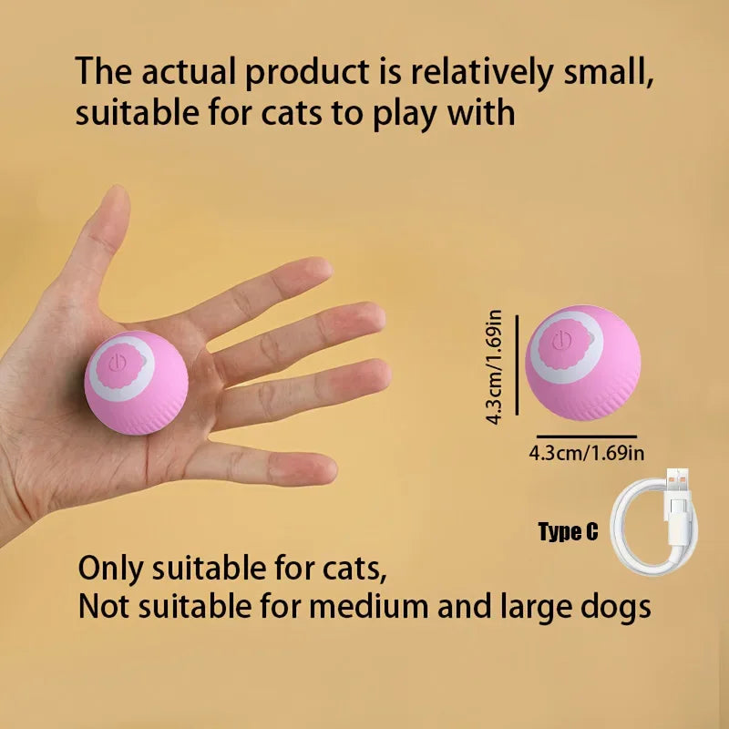 Smart Cat Toys Automatic Rolling Ball Fake Tail Rechargeable Electric Pet Interactive Toy Dog Cat Training Imitate Mouse Tail