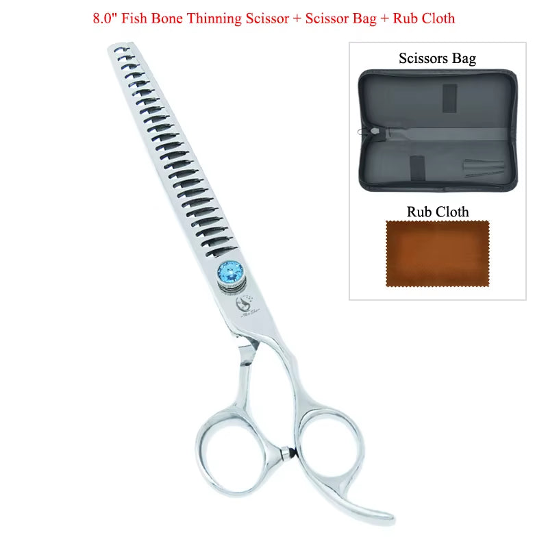 8 Inch  Professional Pet Dog Grooming Scissors Animals Thinning Shears Japan Steel Puppy Cat Haircut Styling Tool B0059A