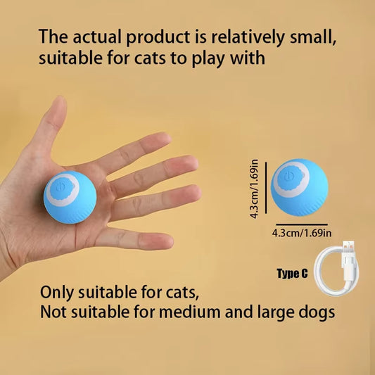 Smart Cat Toys Automatic Rolling Ball Fake Tail Rechargeable Electric Pet Interactive Toy Dog Cat Training Imitate Mouse Tail